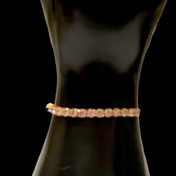 Rose Gold CZ Slide Bracelet - Picture 1 of 9